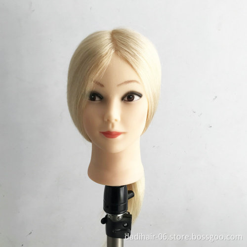 Factory Price 100% Human Hair Mannequin Heads Hairdresser Training Heads For Baber Schools